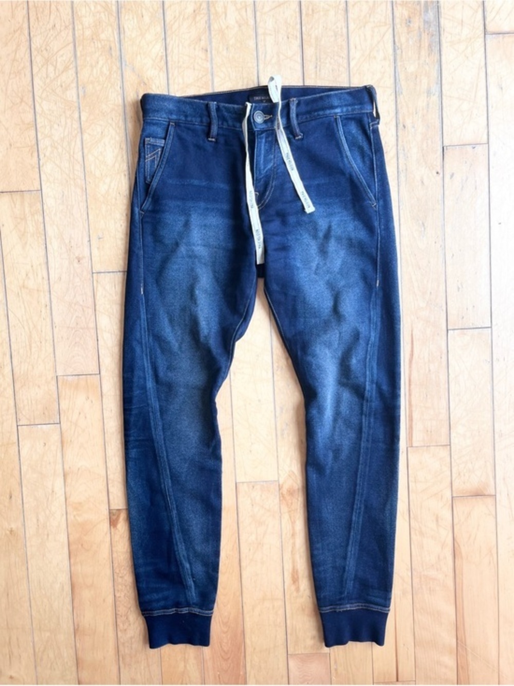 True Religion Jogger Denim Sweatpant Hybrid Streetwear Jeans Size 29